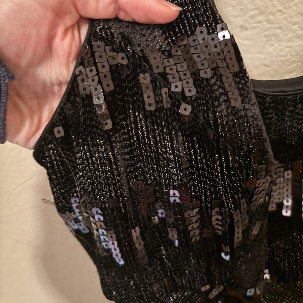 Diane Von Furstenberg Black Sequin Cocktail Dress - Picture 7 of 7